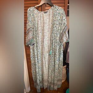 Floral Print Kimono/ swim cover up